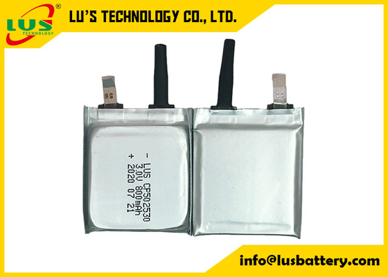 Uiterst dun Limno2-Batterijcp502530 3V 800mAh Vlak Lithium Ion Battery Non Rechargeable Type