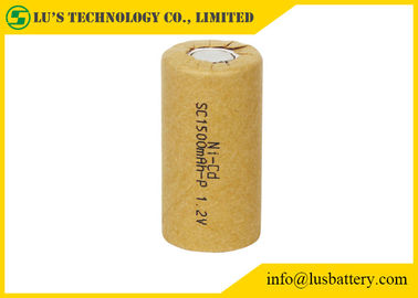 Ni-CD 1,2 Pak van de de Batterij Cilindrische Batterij van V 1500mah het Nikkel-cadmium