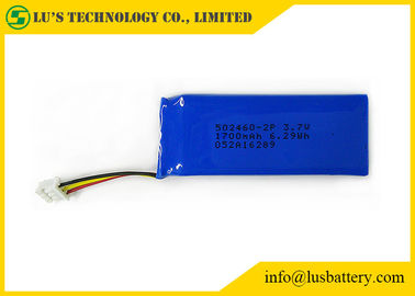 LP502460 de lichtgewicht Navulbare batterij van het de Batterij2p 3.7V 1700mah lithium van het Lithiumpolymeer