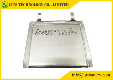 van het de Batterijcp265045 de flexibele lithium van 3.0V 1250mAh LiMnO2 ionenbatterij
