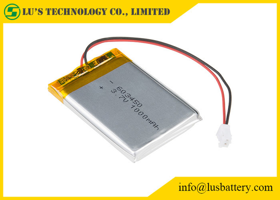 De aangepaste Batterijen LP603450 3.7v 1000mah Limno2 van Terminals Navulbare Lipo