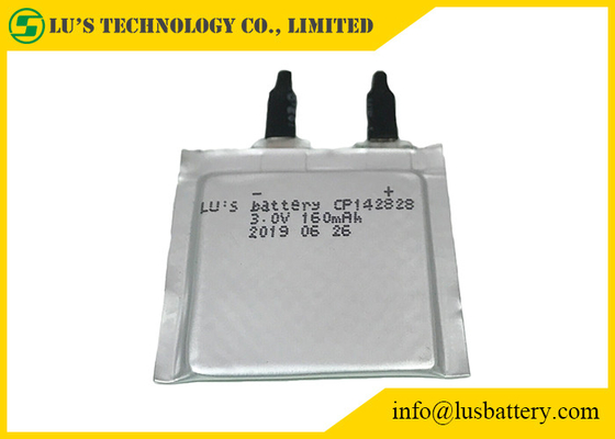 Niet Navulbare Flexibele LiMnO2-Ingepakt Batterij160mah CP142828 Zacht