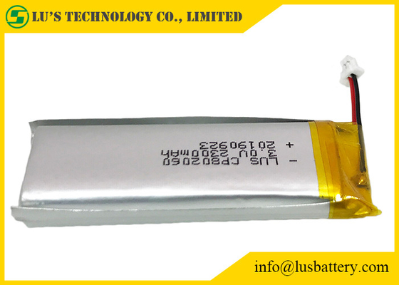 CP802060 de uiterst dunne Cilindrische Batterij 3V 2300mAh van het Lithiummangaan