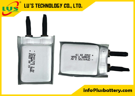 de Batterijcp401725 niet Navulbare Lipo Batterij 3v van Li MnO2 van 3V 320mAh Vlakke
