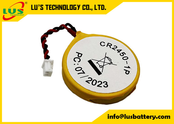 Hi-Capacity Equivalent Of IEC CR2450 CMOS Battery CR 2450 BIOS Button Cell met kabel en connector voor PCB