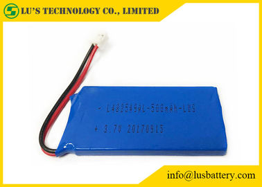 Blauw pvc 3,7 de Batterij LP482549 van V 500mah Lipo 3,7 de batterij van de het Polymeerbatterij 500mah 3.7v van het Voltlithium