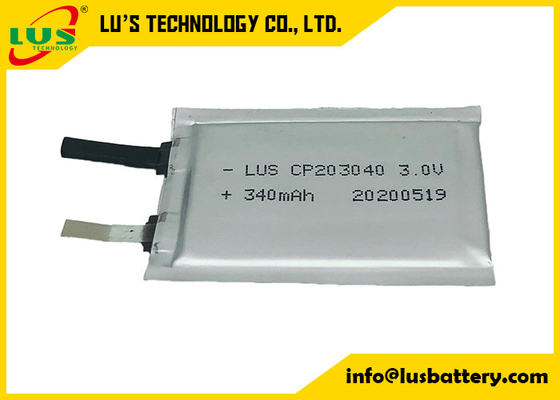 Limno2 de Prismatische Batterij 3V 340mAh CP203040 van het Lithiumpolymeer voor Medische apparaten