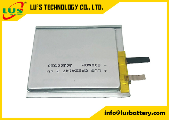 LiMnO2 Uiterst dunne Gespecialiseerde de Cel3v CP224147 Batterij 3V 800mAh van RFID