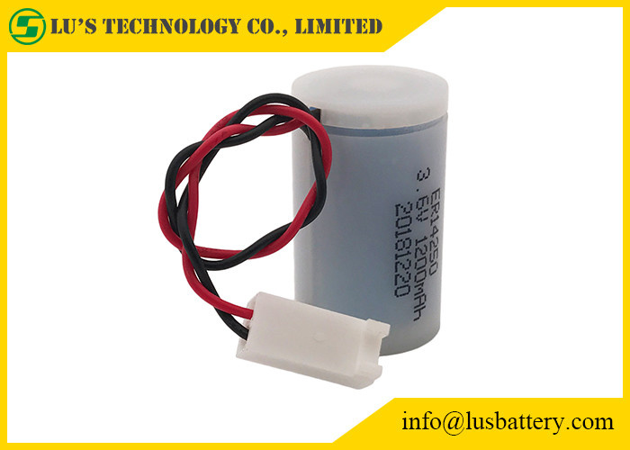 batterijen1/2aa grootte ER14250 3,6 V 1200mah lisocl2 batteirs met plastic geval om Te meten