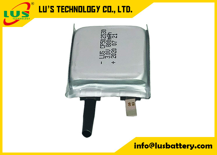 Uiterst dun Limno2-Batterijcp502530 3V 800mAh Vlak Lithium Ion Battery Non Rechargeable Type