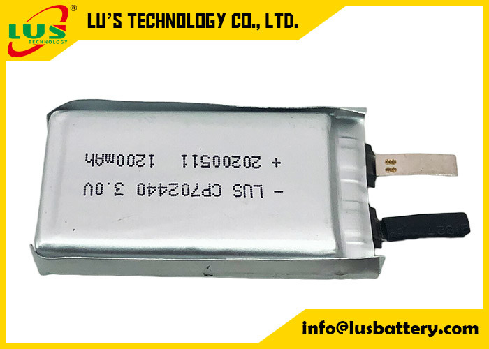 De Batterij Uiterst dunne Cel 3.0V 1500mAh van CP702440 LiMnO2 voor Draagbaar het Luisteren Apparaat
