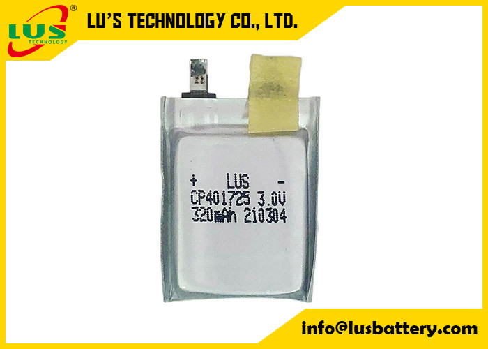 GPS-van het de Batterij3.0v CP401725 Lithium van de Zakcel LiMnO2 het Polymeerbatterij voor PCB-Steun
