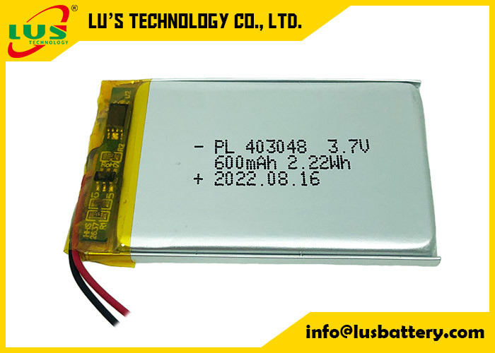 LP403048 Li-polymeerbatterij 3.7V 600mAh Li-ionbatterij voor smart device