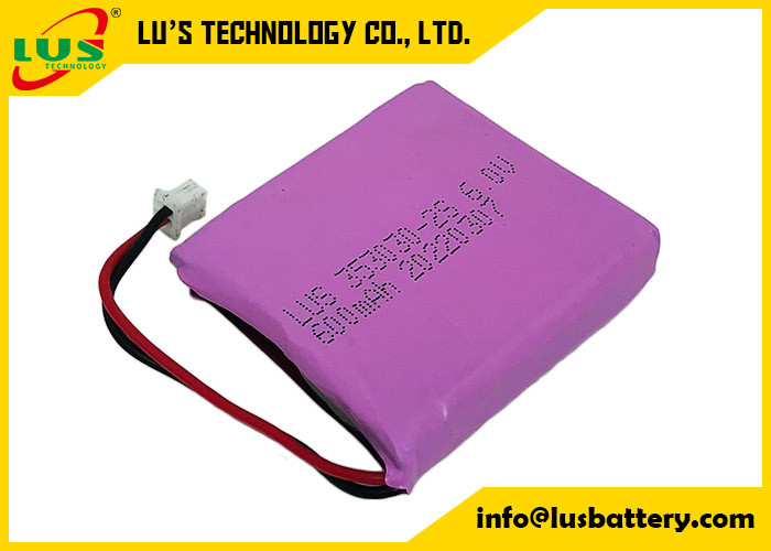 6V LiMnO2-batterijpak 2S 3V CP353030 600mah ultradunne lithium-mangaandioxidebatterij