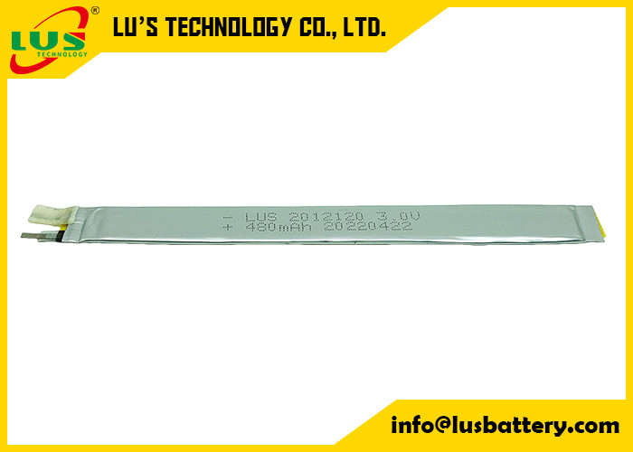 Super smalle Li Po-cel niet-oplaadbare CP2012120 480mah primaire lithiumbatterij 3 volt