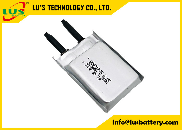 3.0V verdun Flexibele Batterij CP401725 320mah ultra Slanke Batteires voor Smartcards