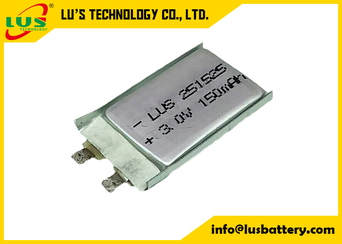 CP251525 hoge PTC van de de Zakcel van Rate Battery 3.0v 150mah Limno2 Veiligheid voor Kaarttoepassingen