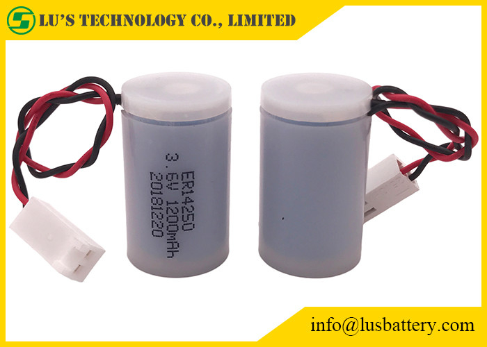Beschikbare ER14250-Lithiumbatterij 3,6 de Grootte Plastic Geval van V 1200mA 1/2AA voor Watermeters