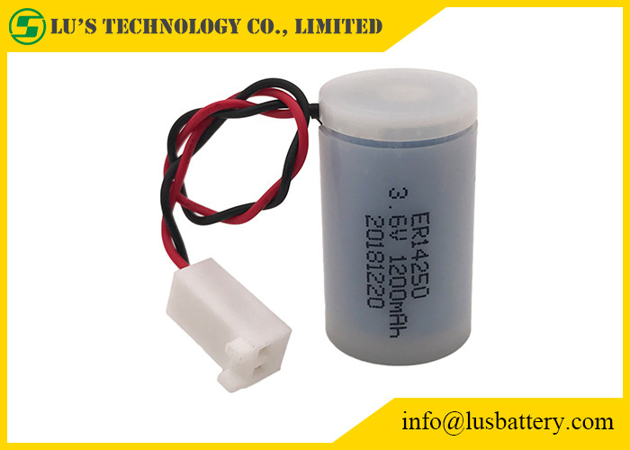 Beschikbare ER14250-Lithiumbatterij 3,6 de Grootte Plastic Geval van V 1200mA 1/2AA voor Watermeters