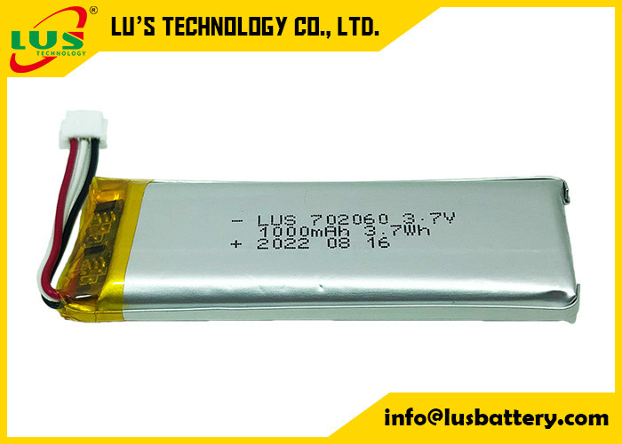 Van het het Lithiumpolymeer van PL702060 3.7V 1000mA de Batterij van de Batterijlipoly voor Handbediend Mini Printer