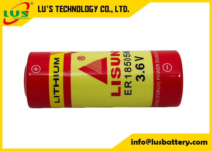 De spiraalvormige van de Batterij3.6v 3600mAh Li SOCl2 van het Type Primaire Lithium Batterij ER18505M uhr-ER18505