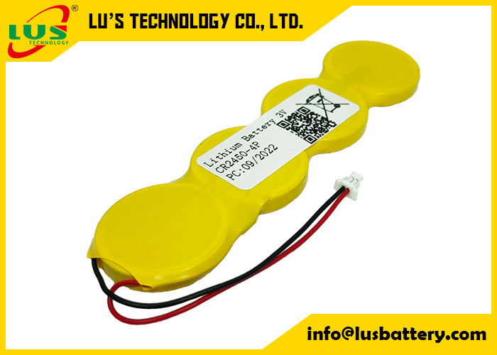 Van de het Lithiumknoop van CR2450 2400mah 3v van het de Batterijenmuntstuk de Celpak voor Infolabels