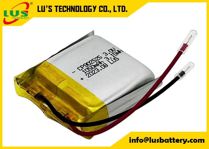 Cp902525 3.0v 1050mah Limno2 Soft Battery CP952525 3.0V LiMnO2 Battery Pouch Cell Type