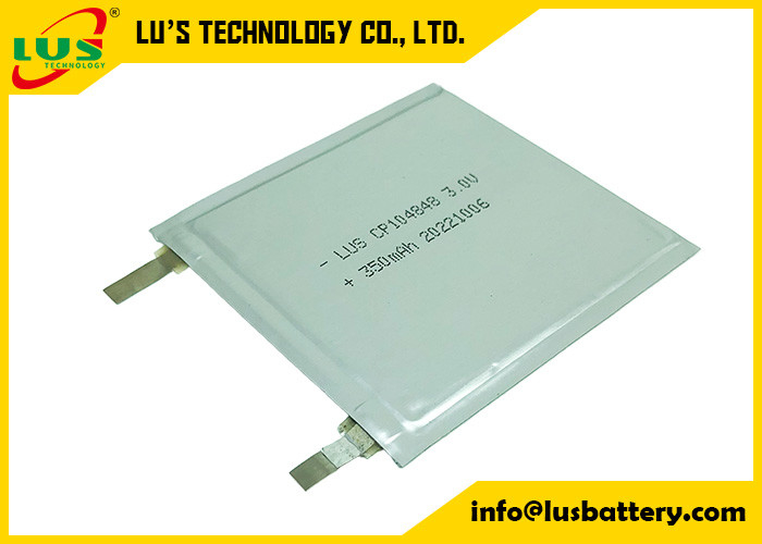 CP104848 3.0V 400mAh Limno2 Ultra Thin Non-Rechargeable Soft Li-Mno2 Flat Lithium Battery 104848