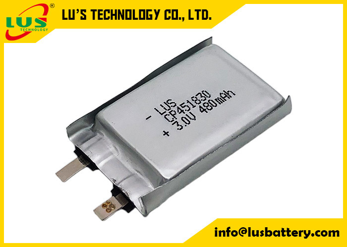 Ultra dikke 480mAh batterij voor massager Primaire lithiumbatterijen 3V zachte batterij 480mAh CP451830 voor E-call systeem