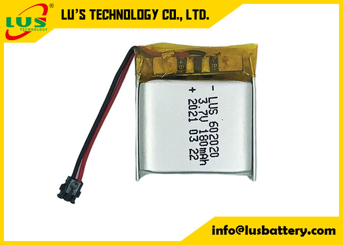 3.7V 180mAh Lipo-polymer oplaadbare lithium-ion-polymerbatterij LP602020 062020 180mAh 3.7V Li-polymerbatterijen