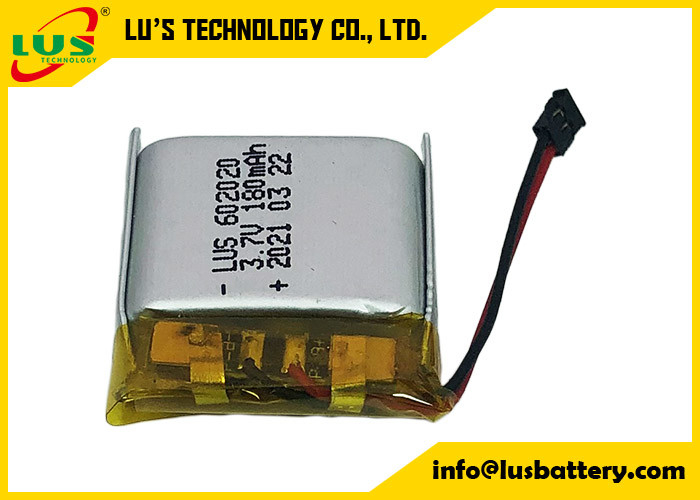 3.7V 180mAh Lipo-polymer oplaadbare lithium-ion-polymerbatterij LP602020 062020 180mAh 3.7V Li-polymerbatterijen