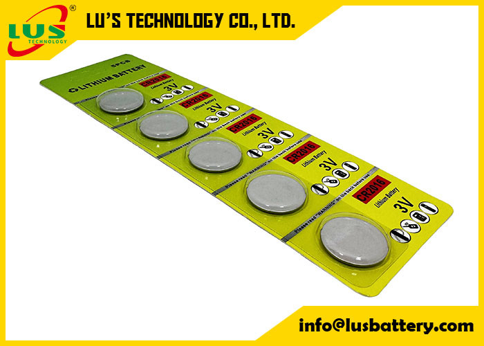 Lithium Button Cell CR2016 Levering 3V Lithium Coin Cell Battery CR2016 5 stuks Blistcard Pack
