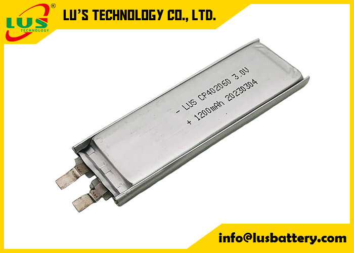 dunne flexibale limno2-batterij CP402060 3,0 volt 1200mah voor CMOS-lithiumbatterijen zonder oplaadbare 3V-batterijen