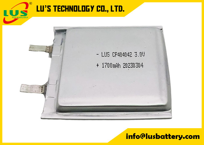 3V Lithiumbatterij Ultra Slim Batterijen 1700mAh CP404040 Lithium metalen batterijcel in zachte verpakking