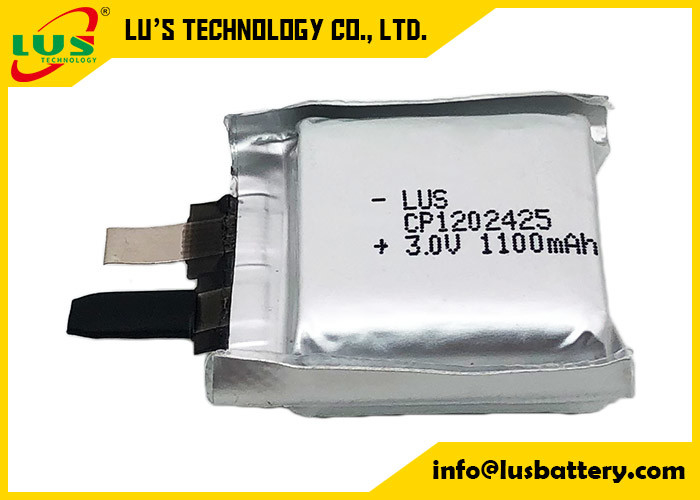 Prismatische dunne batterij CP1202425 Niet-oplaadbare primaire batterij 3,0 volt 1100mah polymeer lithiumcel niet-oplaadbaar
