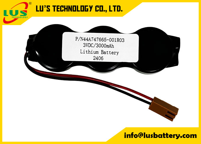 P/N44A747665-001R03 3VDC 3000mah lithiumbatterij CR2477-3P muntcel batterijpakket OEM