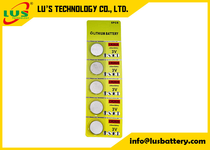 3V Lithium Coin Cell Batterijen CR2025 Afstandsbatterijen 5-pakket IEC-CR2025 lithiumbatterijen