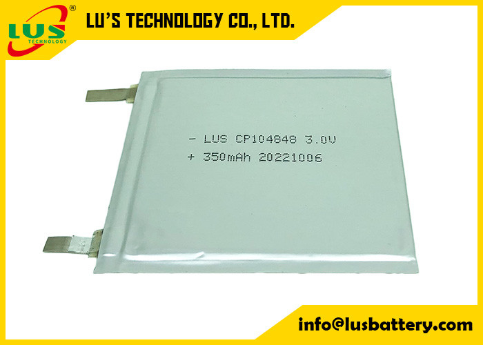 Thin Pouch-batterijen CP104848 3v primaire lithiumbatterij 350mah super dunne cel OEM voor kaarten
