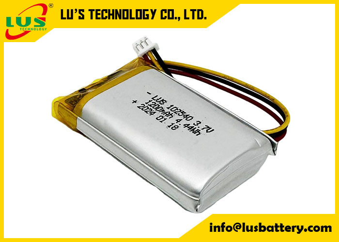 herlaadbare lithium-polymerbatterij LP102540 3.7V 1200mAh 4.44Wh 3.7 V Lipo-batterij OEM