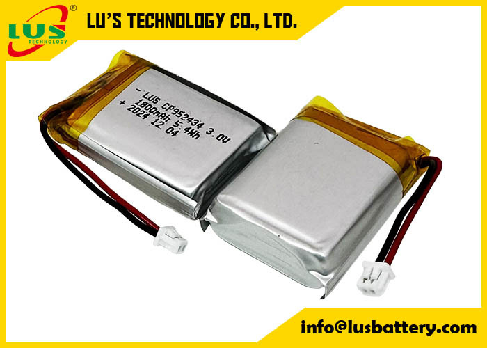 Lithium Manganese Dioxide batterij CP952434 Zachte verpakking lithiumbatterij 1800mah 3,0 volt batterij