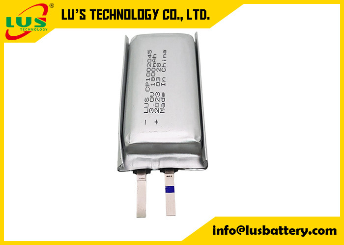 Niet-oplaadbare Thin lithium-ion soft pack batterijcel CP1002045 3,0 volt lithiumbatterij 2000mah