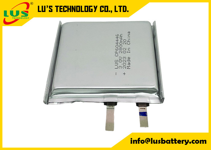 Cp604446 Limno2 Pouch Cell 3,0 volt 2800mah lithiumbatterie Cp604446 primaire celbatterij