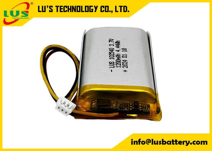 Lipolymeraccumulator 4.44Wh 3.7 V Lipo-accu's 1200mAh LP102540 lithiumbatterij 3.7Volt batterijcel