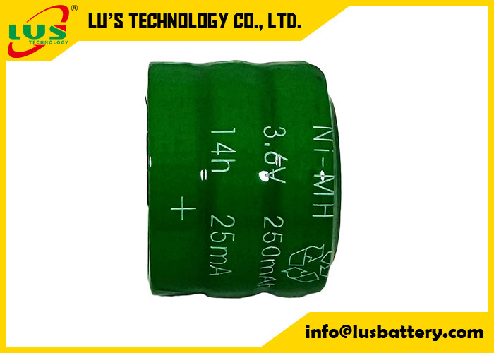 Knopcel (oplaadbaar) 250H NiMH 250 mAh 3.6V Ni-MH Oplaadbare knopcel OEM