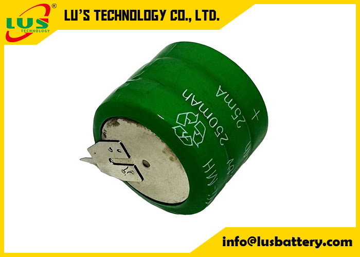 NIMH 3.6V 250mAh oplaadbare batterij 250H knopcel met soldeerpinnen OEM/ODM