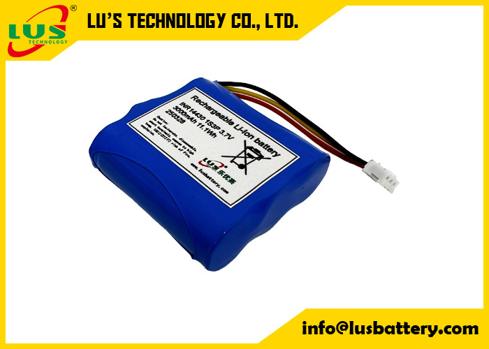 3.7V 3000mAh oplaadbare batterij 14430 1S3P lithium-ion batterijpack 3.6 volt batterij OEM