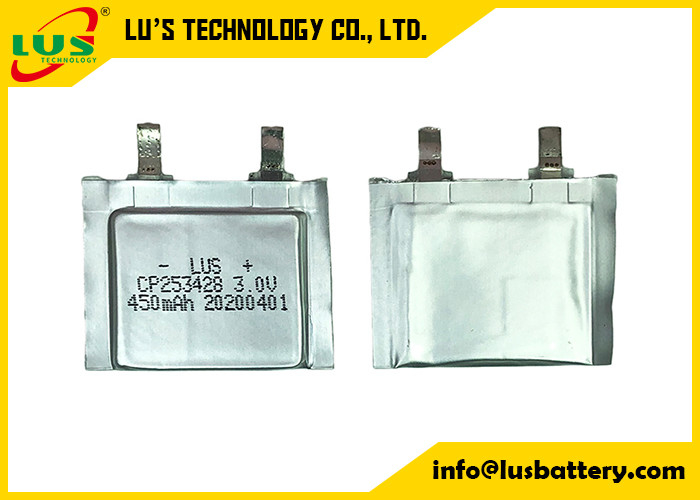 Flexibele Primaire het Polymeerbatterij CP253428 van 450mah LiMnO2 voor Injectiemarkering