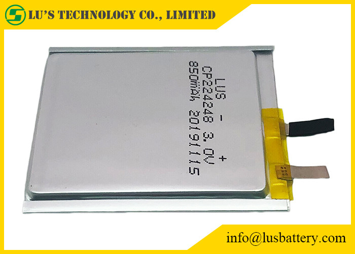 3.0v 850mah verdunnen Celbatterij LimnO2 CP224248 voor Bluetooth-Markeringen