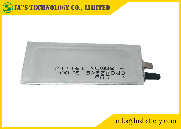 3V 30mAh Primair Li Battery RFID Uiterst dunne CP042345 UL1642 voor Creditcard