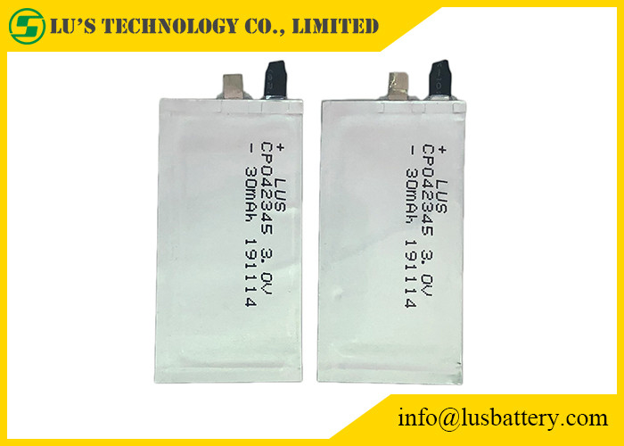 3V 30mAh Primair Li Battery RFID Uiterst dunne CP042345 UL1642 voor Creditcard